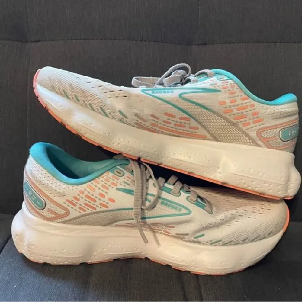 8.5 Wide Brooks Glycerin 20 Women’s Running Shoes Grey Orange